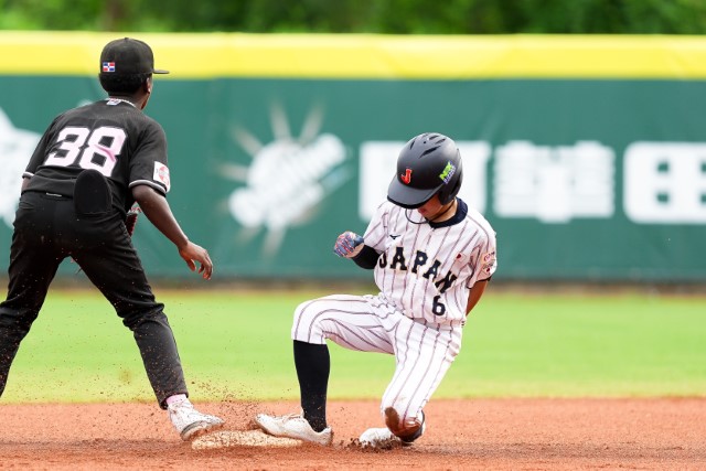 タイムリー二塁打を放った福山恒成(多摩リトルリーグ稲城)