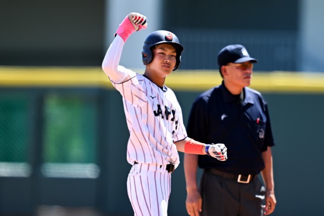 岡田宗一郎(豊田リトルシニア)は2安打2打点の活躍
