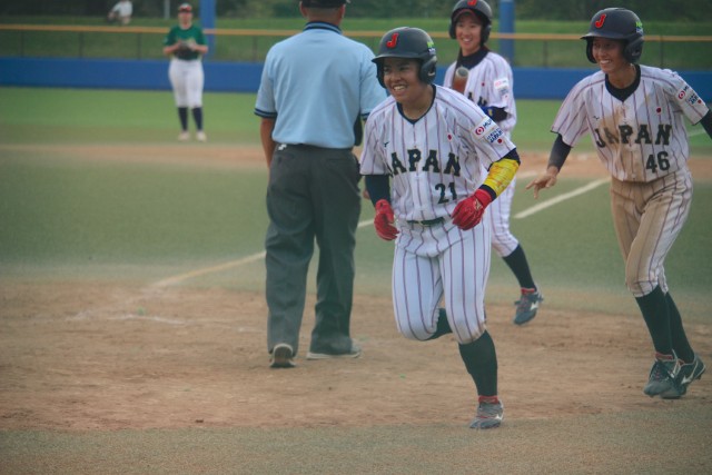 本塁打を放った木村睦実(大阪体育大)